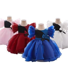 Lovely Pink Wine White Blue Jewel Girl's Pageant Dresses Flower Girl Dresses Girl's Birthday/Party Dresses Girls Everyday Skirts Kids' Wear SZ 2-10 D327208