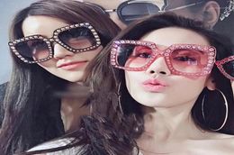 Luxury Square Sunglasses Women Italy Brand Designer Diamond Sun glasses Ladies Vintage Oversized Shades Female Goggle Eyewear19769003