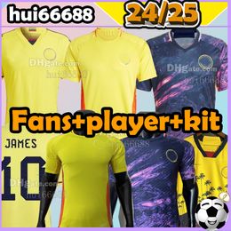 22/23/24/25 Colombia Soccer Jerseys Fans Player Version 2024 2025 FALCAO JAMES CUADRADO Valderrama home away Women Men Kids kits set