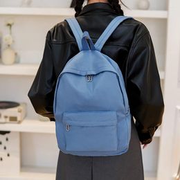 School Bags 2024 Est Trend Women Nylon Simple Backpacks Girls Schoolbags High Capacity Students Designer Brands Shoulder