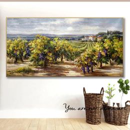 Vineyard France Provence Countryside Farmhouse Farm Field Landscape Art Poster Canvas Painting Wall Print Picture Home Decor 240327