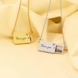 Pendant Necklaces Stylish Sublimation Necklace Trendy Drawer DIY Printing Fashion Accessories For Lover