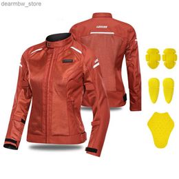 Cycling Jackets LYSCHY Womens Reflective Motorcycle Jackets Motorcycle Jackets Spring/Summer Mesh Breathable Bicycle Riding Jackets Protective Equipment24328