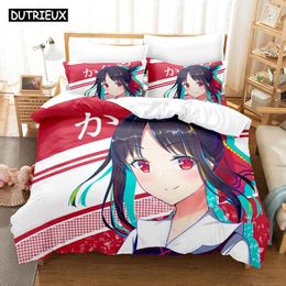 Bedding Sets 3D Printed Anime Kaguya-sama: Love Is War Set Down Quilt Cover With Pillowcase Double SIngle King