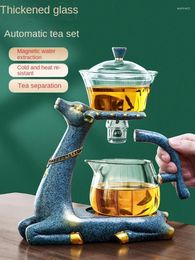 Teaware Sets Automatic Glass Tea Set Household Lazy Maker Cup Divide Teapot Making Supplies