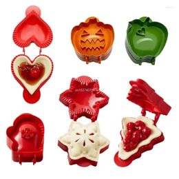 Baking Tools 6 Pcs Fall Hand Pie Moulds Christmas Halloween Mini Dough Presser Pocket Mould Tool Easy To Use