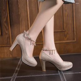 Dress Shoes Fashion High Heels Woman Pumps Sexy Luxury Gold Silver Pink Women's Elegant Party Office Wedding Large Size 43