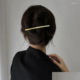 Hair Clips Barrettes Korean Style One Word Hairpin Spring Clip Frog Buckle Jewellery Womens Simple Grab Accessories Drop Delivery Hairje Otxjp