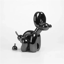 Sculptures Nordic Balloon Dog Pooping Sculpture Resin Animal Dogs Decor Statue Home Decoration Living Room Crafts Sculptures and Figurines