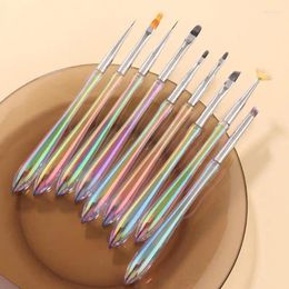Drinking Straws Nail Tool Multifunction Gradual Halo Dyeing Soft Portable Smooth Brush Gradient Dye Pen Beauty Scanning Function
