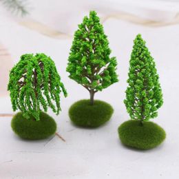 Decorative Flowers Micro Landscape Tree Mini Garden Decoration Fake Sand Table DIY Model Small Ornament