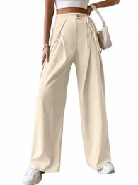zanzea Women Lg Pants Vintage Fi Texture Fabric Trouser Casual Loose Pleats High Waist Pants 2024 Chic Lace-up Pantales y6hm#