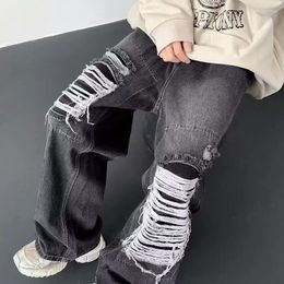 Men's Jeans Denim Baggy Man Pants Work Wear Korean High Quality Clothing Mens Trousers Streetwear Clothes Hip Hop Jean 2024