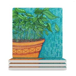 Table Mats A Plant Named Ishtar Ceramic Coasters (Square) Eat Cup Holder Coffee Stand