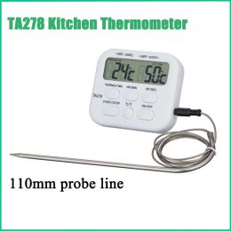 Gauges TA278 Digital Kitchen Thermometer with 110mm Probe Line Meat BBQ Food Temperature Sensor Wireless Barbecue Cooking Tools Alarm