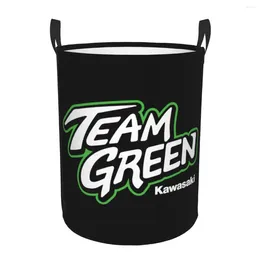 Laundry Bags Kawasakis Logo Basket Foldable Large Clothing Storage Bin Sport Motorcycles Baby Hamper