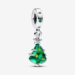 Sparkling Christmas Tree Dangle Charm Pandoras 925 Sterling Silver Luxury Charm Set Bracelet Making Green charms Designer Necklace Pendant Original Gift Box