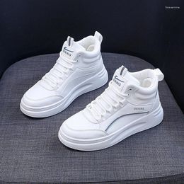 Casual Shoes White Dad Women's Heightened Versatile Soft Sole Autumn/Winter High Top Board Sho Sneakers Zapatos Para Mujeres