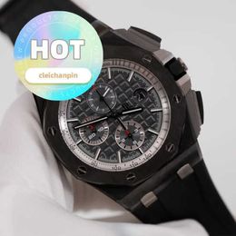 AP Wristwatch Chronograph Epic Royal Oak Offshore 26405CE Mens Black Ceramic Fluorescent Digital Pointer Automatic Mechanical World Famous Watch Swiss Clock