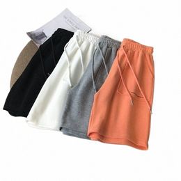 summer Women Sports Shorts Short Pants vintage track shorts pocket wide leg loose pants high waist Unisex Streetwear Harajuku J25n#