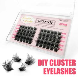 False Eyelashes Abonnie 60 Cluster Individual Segmented Tufts Matte Black Bulk Volume DIY Lashes Extensions