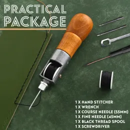 Number Leather Sewing Awl Kit Hand Er Set Lock Ing Hand Er Thread Needles Kit Craft Tools