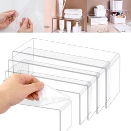 Racks 5pcs Clear Acrylic Retail Display Stands Plinth 18cm26cm Thickness 3/4mm Transparent Acrylic Storage Holders Home Storage