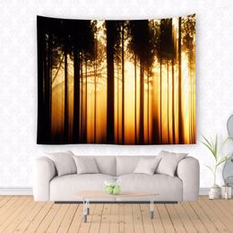 Tapestries Forest Tapestry Beauty Landscape Flowers High Definition Printing Large Wall Hanging Printed Home Decoration