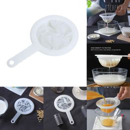 2024 100/200/350/400 Mesh Kitchen Ultra-Fine Mesh Strainer Kitchen Nylon Mesh Philtre Spoon For Soy Milk Coffee Milk Yoghourt Food Grade