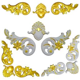 Stickers 1 set of unique carving crafts European style ceiling background wall decoration corner flower corner decals frame wall door fur