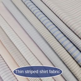 Fabric Thin Striped Shirt Fabric Per Metre for Tshirts Work Wear Pillow Clothes Diy Sewing Summer Spring Comfortable Breathable Black