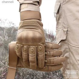 Tactical Gloves Full Finger Outdoor Motorcycle Antiskid Paintball Shooting Airsoft Cycling YQ240328