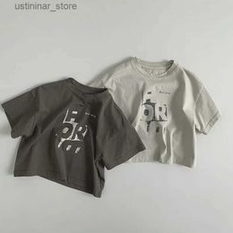 T-shirts 2024 Summer Costume Children Print Short Sleeve T-shirt Cotton Baby Girl Casual Tees Toddler Boy Loose Tshirt Kids Cotton Tops24328