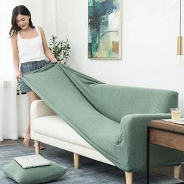 Chair Covers Polar Fleece Elastic Sofa Cover For Living Room ArmChair Corn Grid Fabric Slipcover Protector Home Decor Free