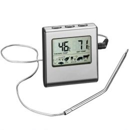 Gauges Thermopro TP16 LCD Digital Cooking Food Thermometer BBQ Meat Thermometer For Oven Smoker Clock Timer with Stainless Steel Probe