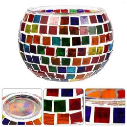 Candle Holders Mosaic Holder Crystal Decor Household Candleholder Column Colourful Cup Glass Chic Candlestick