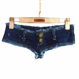 fi nappa vita bassa vita calda corto taglio alto bottino di jeans sexy pantaloncini vintage carino micro mini breve club wear FX35 s4aq #