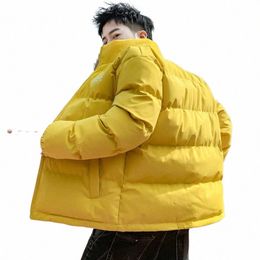 nice Winter Casual Double-Sided Wear Thicken Warm Loose Men's Cott-Padded Jackets Autumn Solid Colour Down Coat Outwear Parkas X4qu#