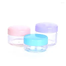 Storage Bottles 1PCS Travel Round Plastic Cosmetics Jar Makeup Box Nail Art Pot Container Sample Lotion Face Cream Bottle