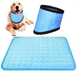 Dog Apparel Instant Cooling Bandana Breathable Scarf With Summer Ice Silk Pad Self Mat Pet Supplies