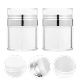Storage Bottles 2 Pcs Plastic Containers Eye Cream Bottle Practical Sub Cosmetics Portable Lotion Pack Empty Airless Pump White Travel