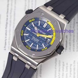 Hot AP Wrist Watch Royal Oak Series 15710ST.OO Steel Automatic Mechanical Watch Business Men's Watch 42mm Diameter A027CA.01/ Blue Face