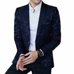 retro Korean Slim Suit Blazer Men Leisure Coat Camo Blazer British Casual Suits Jacket Single Tide Male Clothing P9r9#