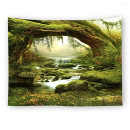 Tapestries Forest Creek Mushroom Series Home Tapestry Room Decoration Wall Beach Scarf Sitting Blanket