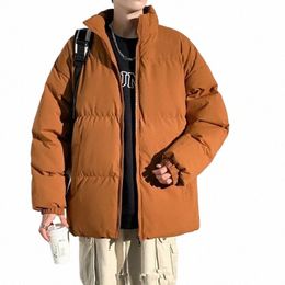 Outono inverno masculino quente gola parkas jaquetas coreano fi oversized cott acolchoado grosso jaqueta de inverno homens jaqueta puffer c2gs #