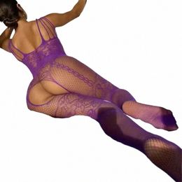 bdage Erotic Bodysuit Stretch Open Crotch Lingerie Sexy Porn Bodystockings For Women Sex Sling Halter Backl Underwear Sets 018m#