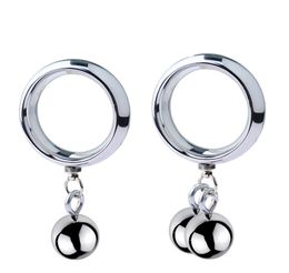 Male Rings Penis Training Stainless Steel Cockrings Weight Erotic Adult Sex Toys For Men Cbt Cockring Metal Ring Beads8572440