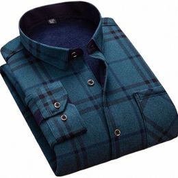 Осень-зима 2023, новая клетчатая рубашка Fi Trend с рукавами Lg, мужская повседневная свободная удобная флисовая толстая теплая рубашка h08Z #