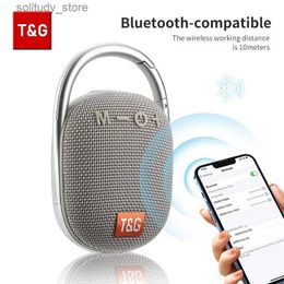 Portable Speakers TG321 Portable Bluetooth Speaker TWS Outdoor Mini Music Box Audio LED Light Subwoofer Supports USB/TF Card with Microphone Q240328