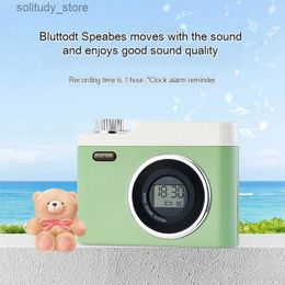 Portable Speakers Wireless Bluetooth speaker retro camera clock speaker recording settings alarm clock indoor decoration speaker boom box Q240328